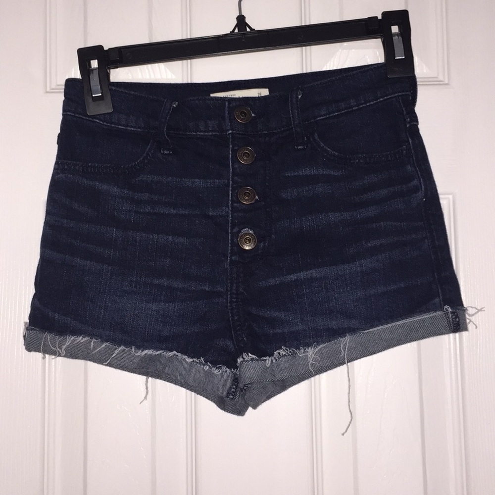High waisted jean shorts